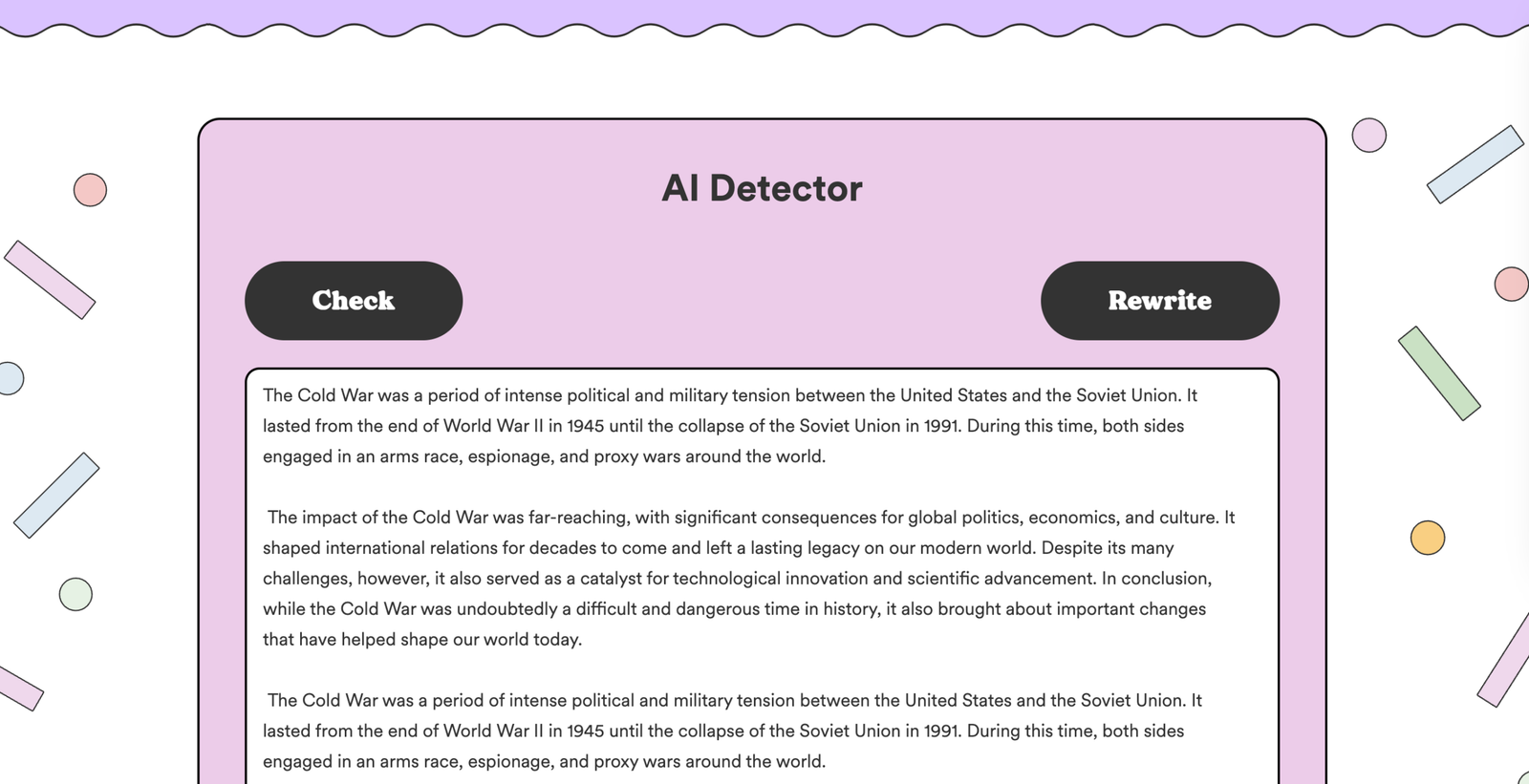 Accurately detect AI content and bypass detection with ease.